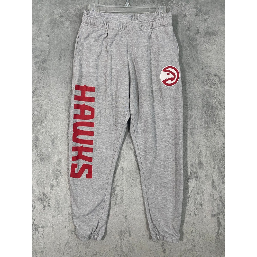UNK Atlanta Hawks Kids Large Gray NBA Sweatpants Joggers Graphic Logo